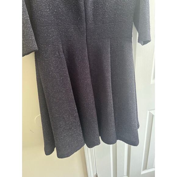 Eliza J embellished sparkle knit fit & flare dress steel grey sz 14 - Picture 10 of 12
